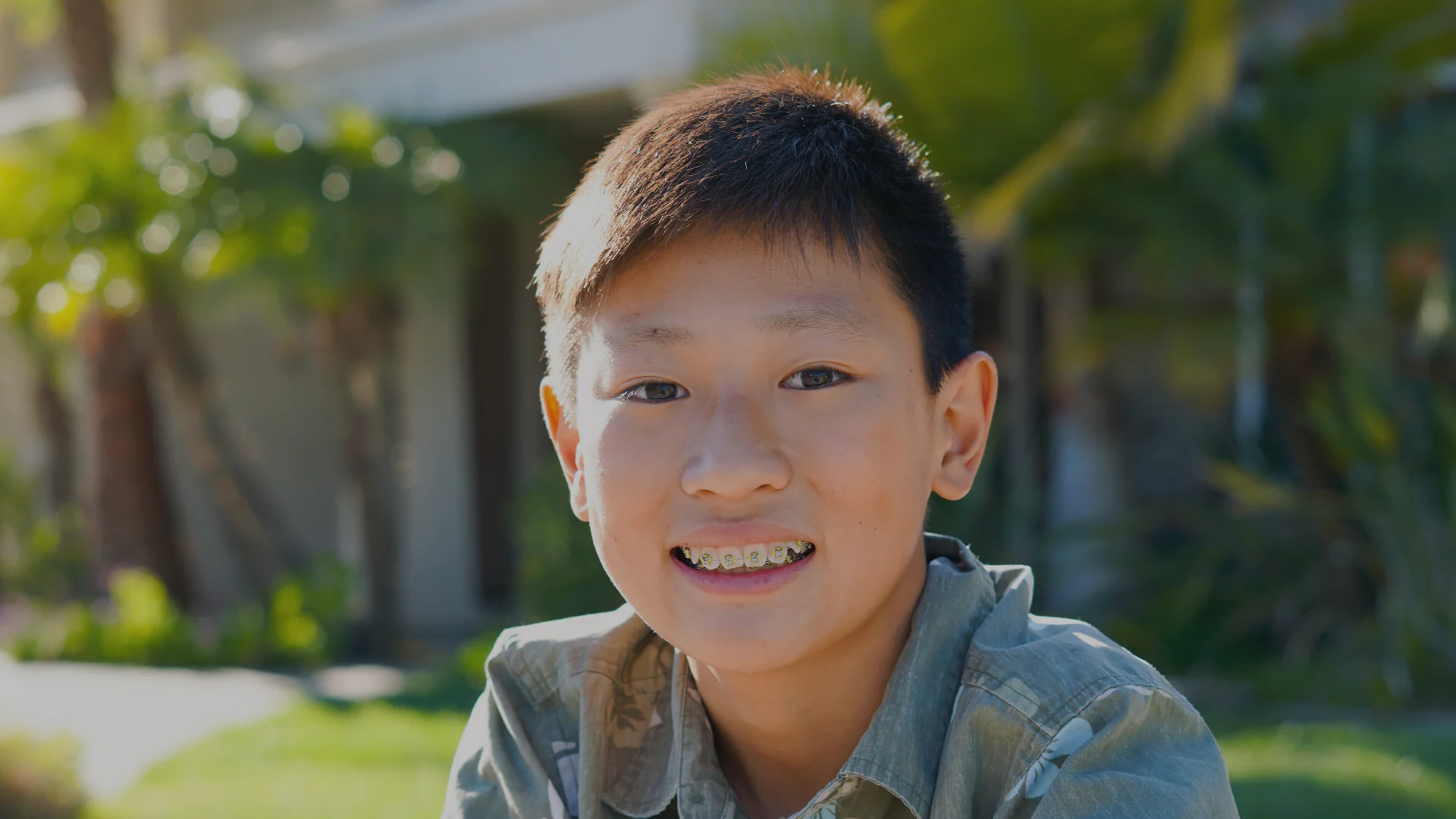 Boy with braces