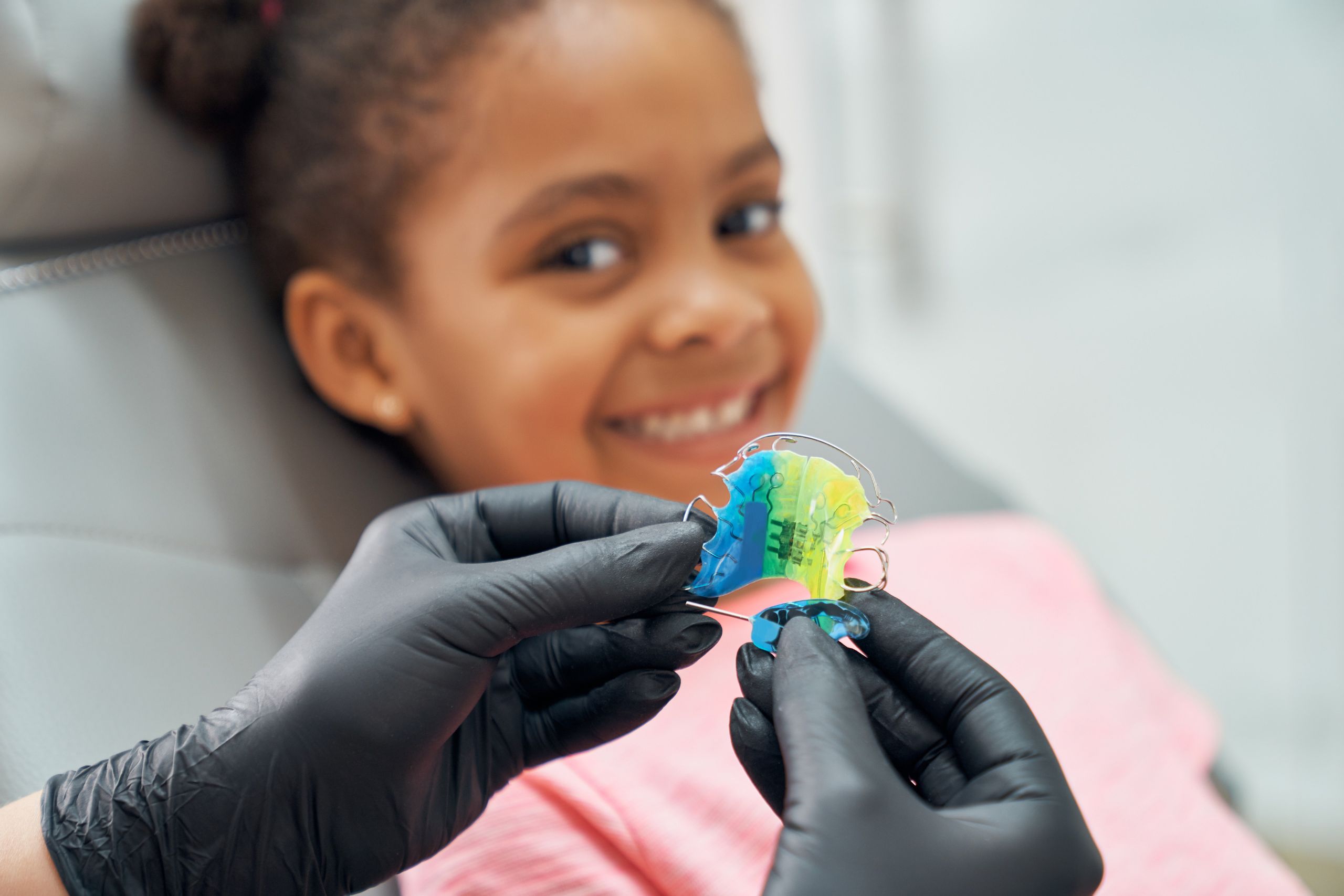 Girl with retainer